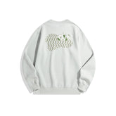 Men's White Embroidered Sweatshirt